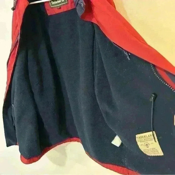 Timberland Weather Gear Red Heavy Duty Jacket Men’s Size Large - Picture 5 of 5